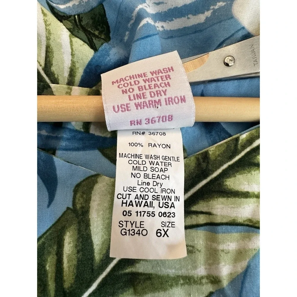 RJC Hawaiian Sun Dress Girls 6 Resort Travel Vacation‎ Tropical Colorful Blue